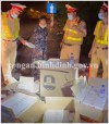 Cảnh sát giao thông Bình Định phát hiện, thu giữ 2550 bao thuốc lá nhập lậu.