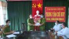 Đồng chí Huỳnh Bảo Nguyên - Phó giám đốc CA tỉnh chúc Tết lực lượng Công an xã Bình Nghi.