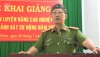 Đại tá Nguyễn Đức Nam - Phó giám đốc Công an tỉnh phát biểu chỉ đạo tại Lễ khai giảng