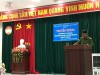 Trung tá Nguyễn Thanh Hùng - Trưởng CAX Phước Lộc truyền đạt các nội dung tại buổi truyền thông