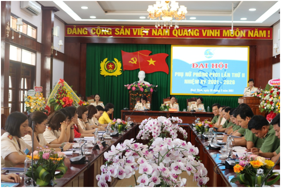 Đại hội Phụ nữ Phòng Tham mưu Công an tỉnh lần thứ II, nhiệm kỳ 2021 - 2026.