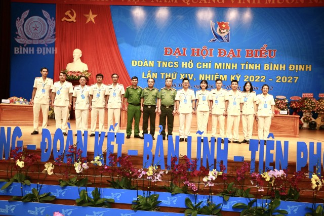 Đoàn thanh niên Công an tỉnh tham dự Đại hội đại biểu Đoàn TNCS Hồ Chí Minh tỉnh Bình Định lần thứ XIV, nhiệm kỳ 2022 - 2027.