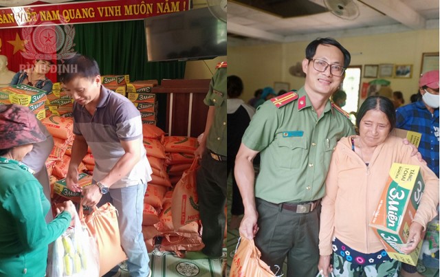Phòng An ninh nội địa thăm, tặng quà cho đồng bào dân tộc thiểu số ở xã An Vinh, huyện An Lão.