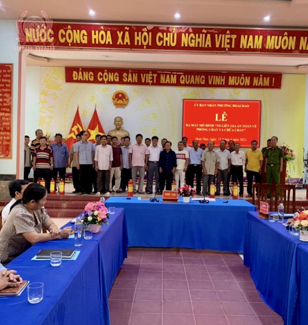 Phường Hoài Hảo, thị xã Hoài Nhơn ra mắt mô hình “Tổ liên gia an toàn về PCCC”.