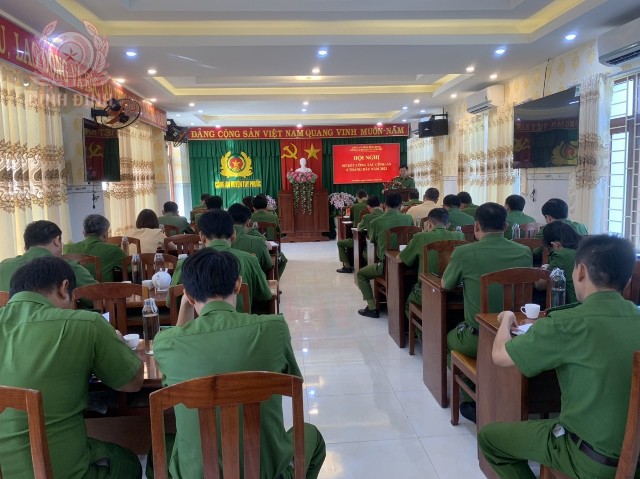 Công an huyện Tuy Phước tổ chức Hội nghị sơ kết công tác Công an 6 tháng đầu năm 2023.