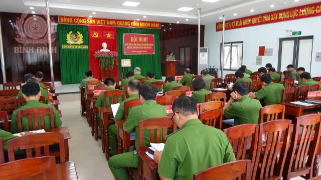 Công an thị xã Hoài Nhơn tổ chức Hội nghị sơ kết công tác công an 6 tháng đầu năm 2023.