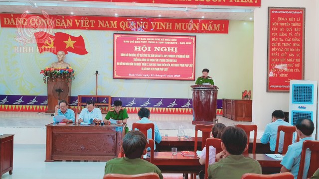 Xã Hoài Sơn, thị xã Hoài Nhơn: BCĐ 138 tổ chức Hội nghị đánh giá tình hình, kết quả công tác đảm bảo AN-TT, xây dựng phong trào toàn dân bảo vệ ANTQ 6 tháng đầu năm 2023.