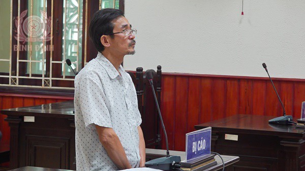 Bị cáo Đặng Văn Quang tại phiên tòa sơ thẩm.