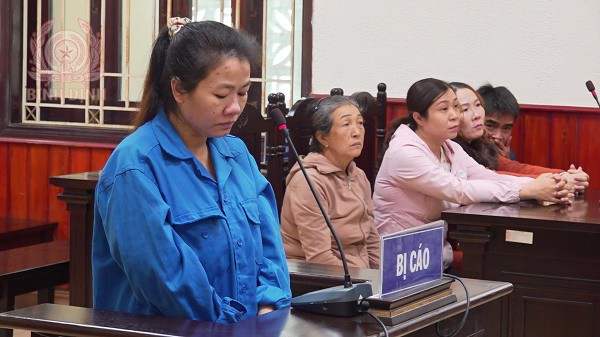 Bị cáo Lê Thị Minh Thân tại phiên tòa sơ thẩm.
