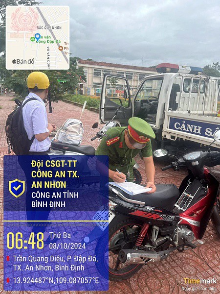 Công an thị xã An Nhơn quyết liệt xử lý tình trạng học sinh vi phạm Luật Giao thông đường bộ.