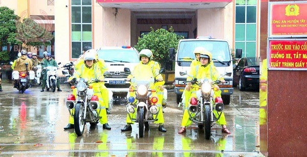 Công an huyện Tây Sơn ra quân tấn công, trấn áp tội phạm, bảo đảm an ninh, trật tự dịp Tết Nguyên đán Ất Tỵ năm 2025.