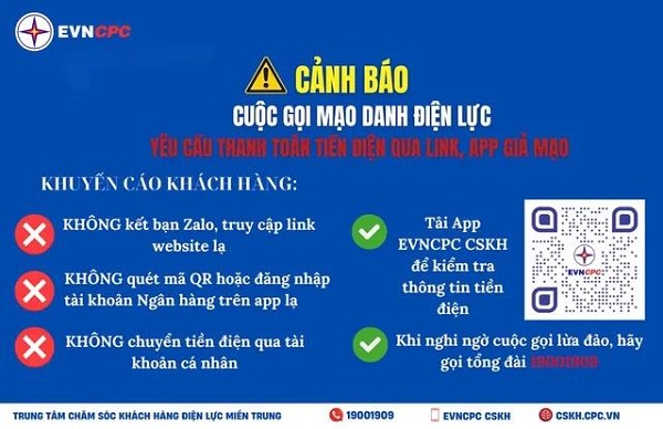 Cảnh báo lừa đảo thanh toán tiền điện qua App