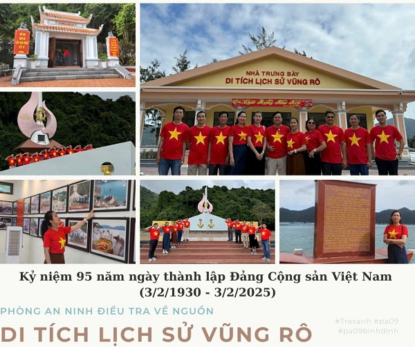 Phòng An ninh điều tra Công an tỉnh tổ chức về nguồn nhân kỷ niệm 95 năm Ngày thành lập Đảng Cộng sản Việt Nam (03/02/1930 - 03/02/2025).