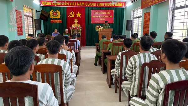 Quang cảnh Lễ công bố Quyết định đặc xá